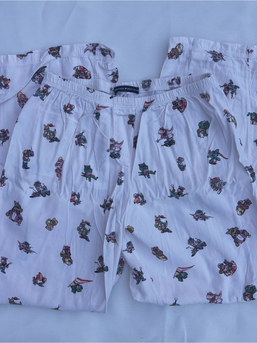 Brandy Melville White Printed Pajama Pants Chill Since Pattern Perfect Condition